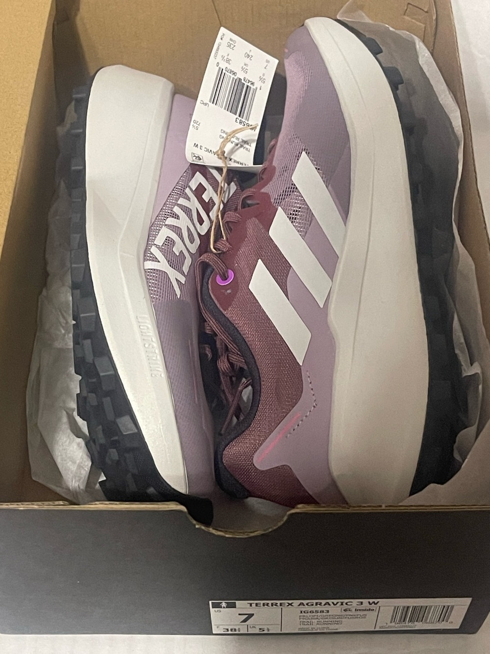 Adidas Terrex Agravic 3 - Women’s 7 - Preloved Fig/Grey One/Pink Fusion - NIB